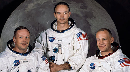 Apollo 11 astronautit Neil Armstrong, Michael Collins ja Edwin ”Buzz” Aldrin