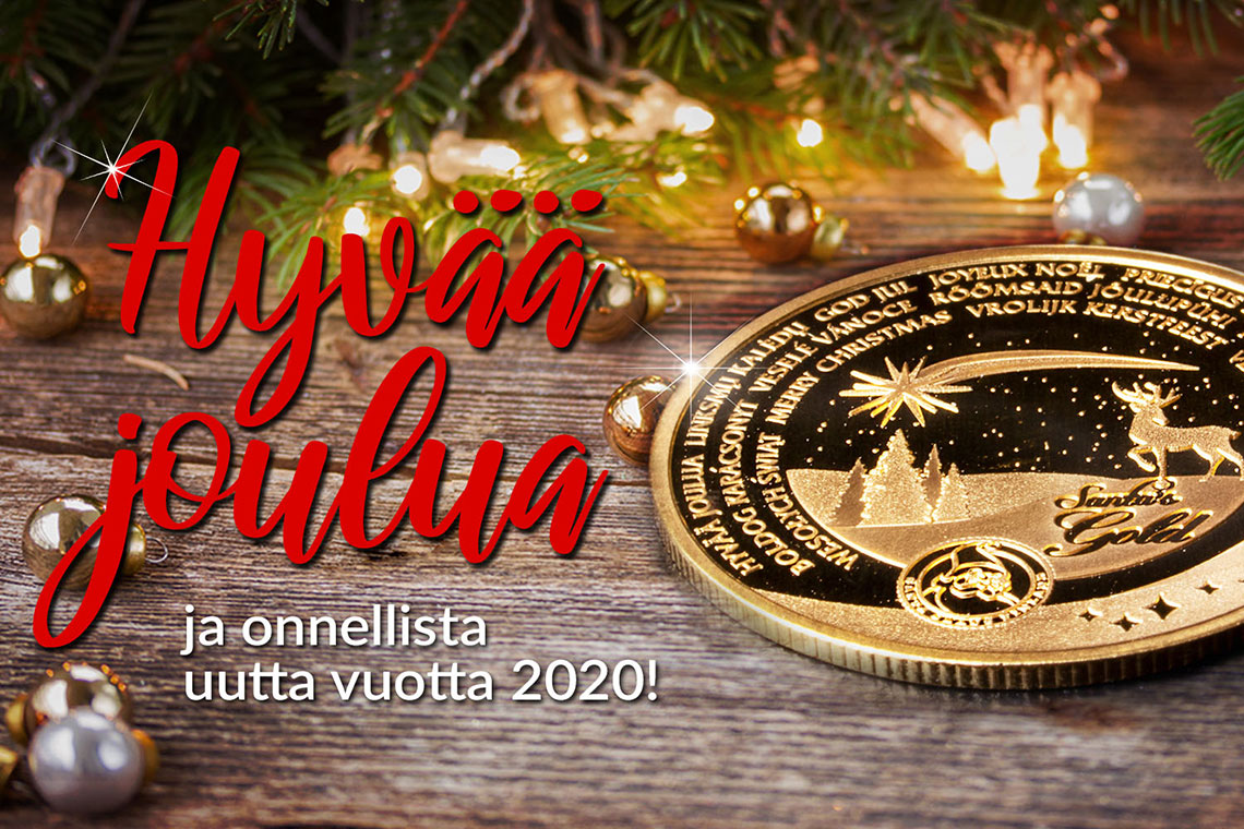 Hyvää joulua toivottaa koko Suomen Monetan väki!