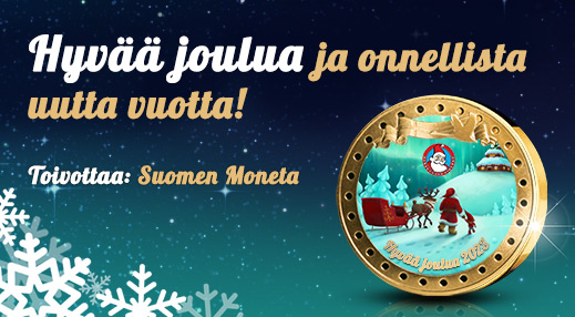 Hyvää joulua toivottaa Suomen Moneta
