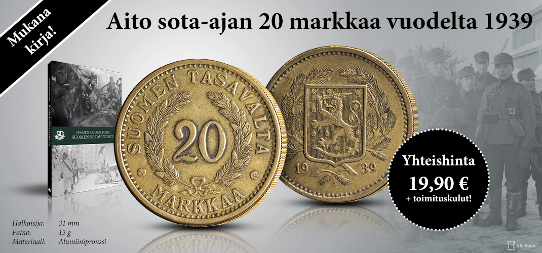 Aito 20 markkaa vuodelta 1939