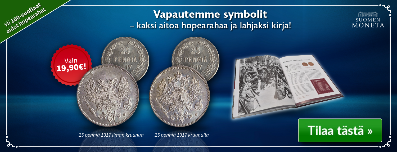 Vapautemme symbolit – hopeiset pennit tsaarin kruunulla ja ilman