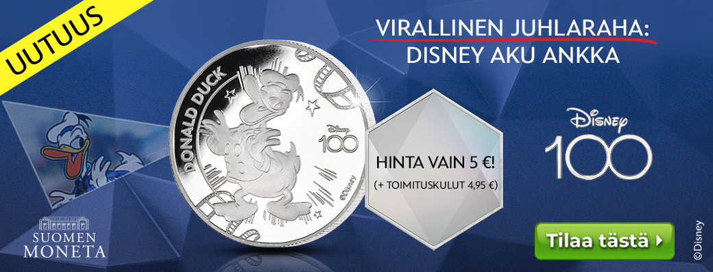 Disney 100 vuotta: Virallinen juhlaraha hopeoituna