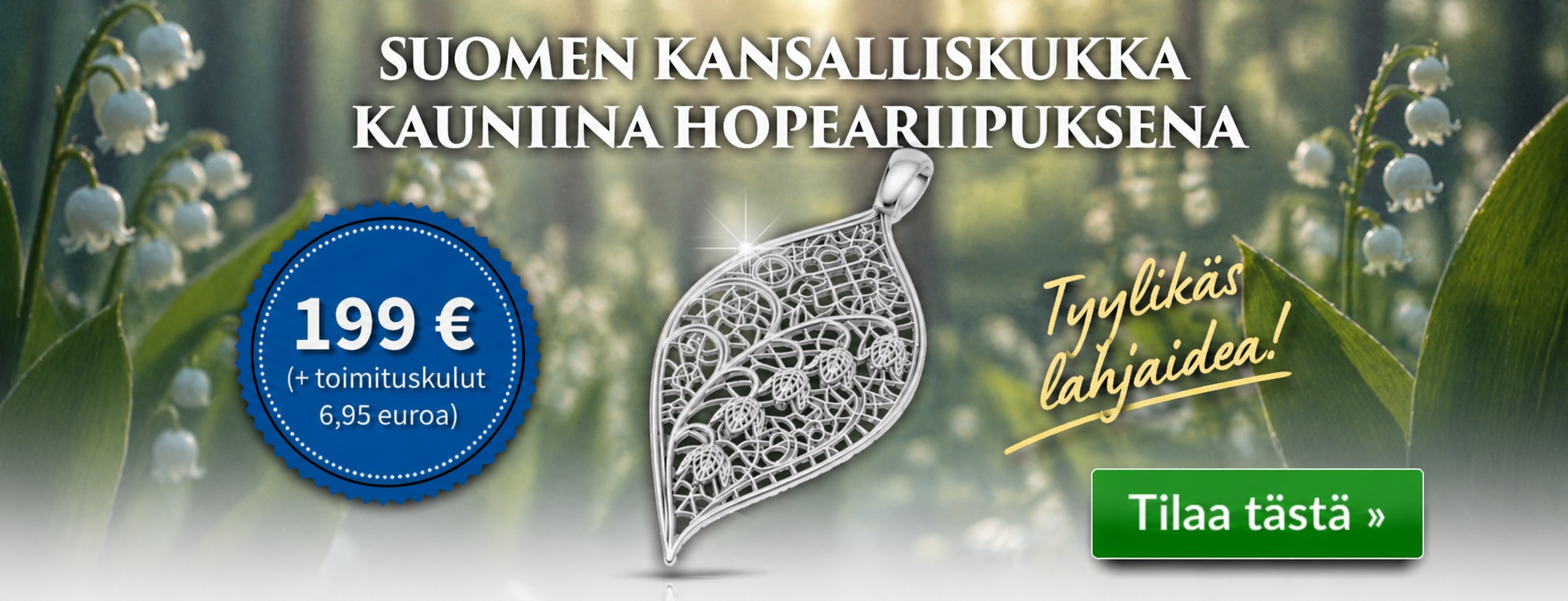 Hopeinen kielo -riipus