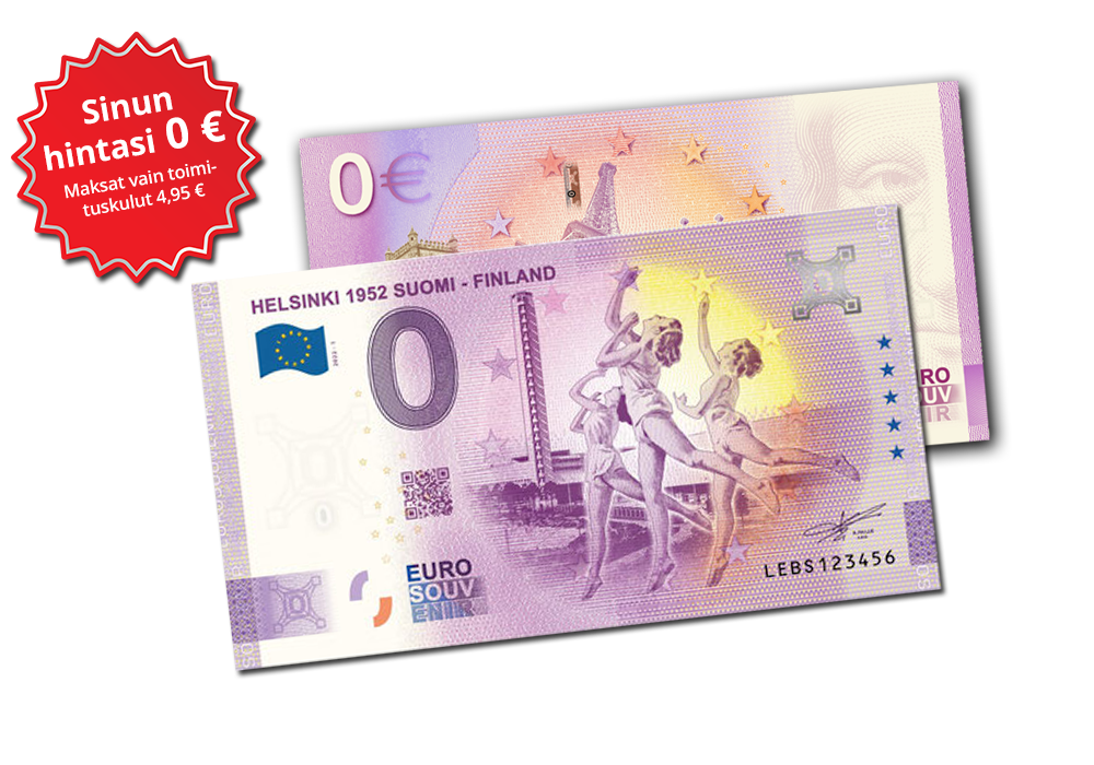 Etu vain Sinulle: Helsinki 1952 -nollaseteli toimituskulujen hinnalla!