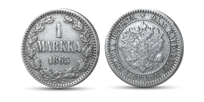 1 markka 1865 