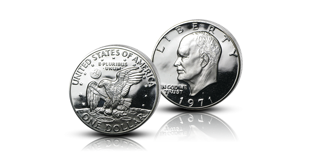Dwight D. Eisenhower -hopeadollari Dwight D. Eisenhower -hopeadollari