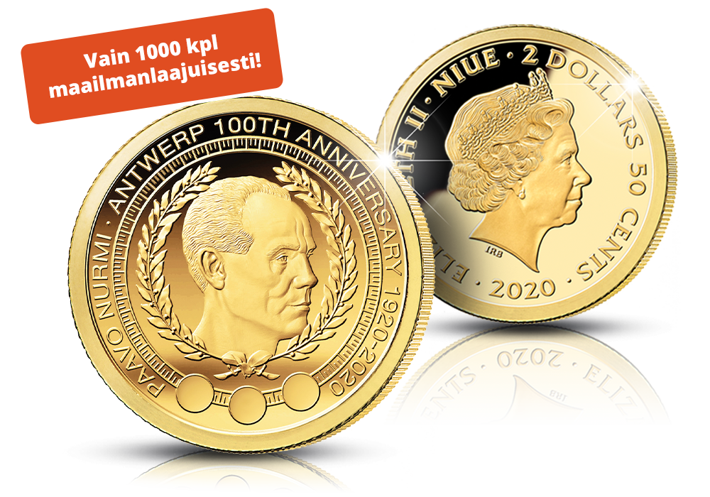 100 vuotta Antwerpenin kisoista - kultaraha muistovuoden kunniaksi!