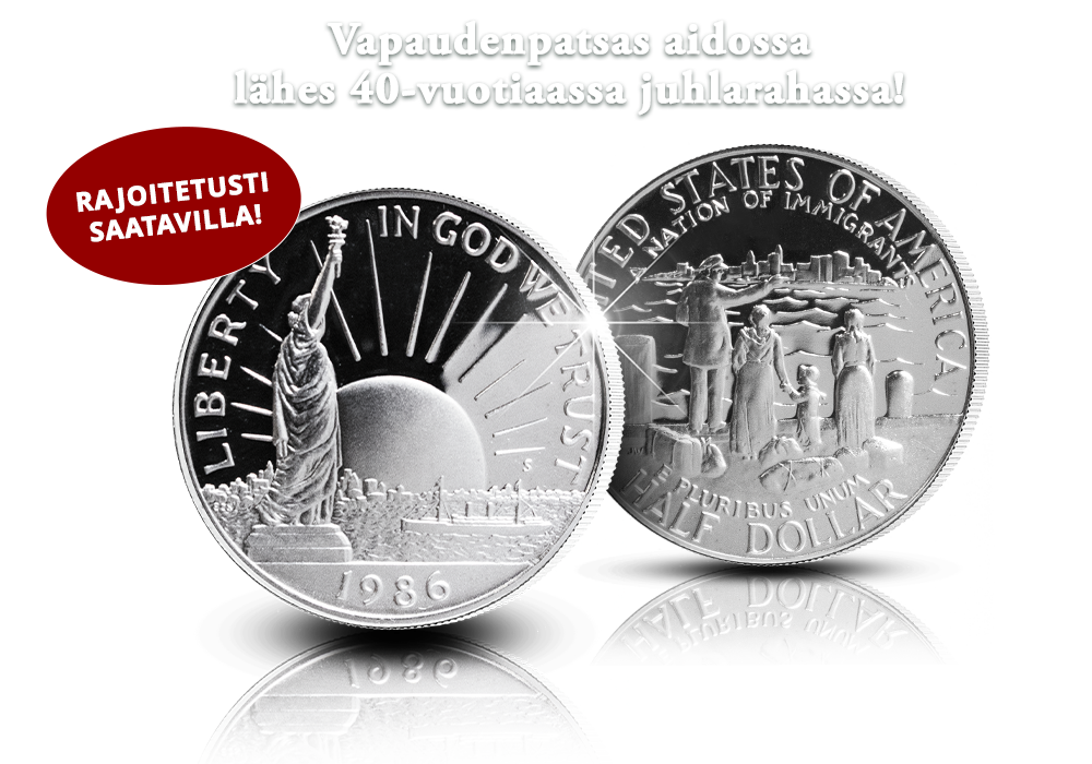 Vapaudenpatsaan 100-vuotisraha laadukkaana keräilykappaleena