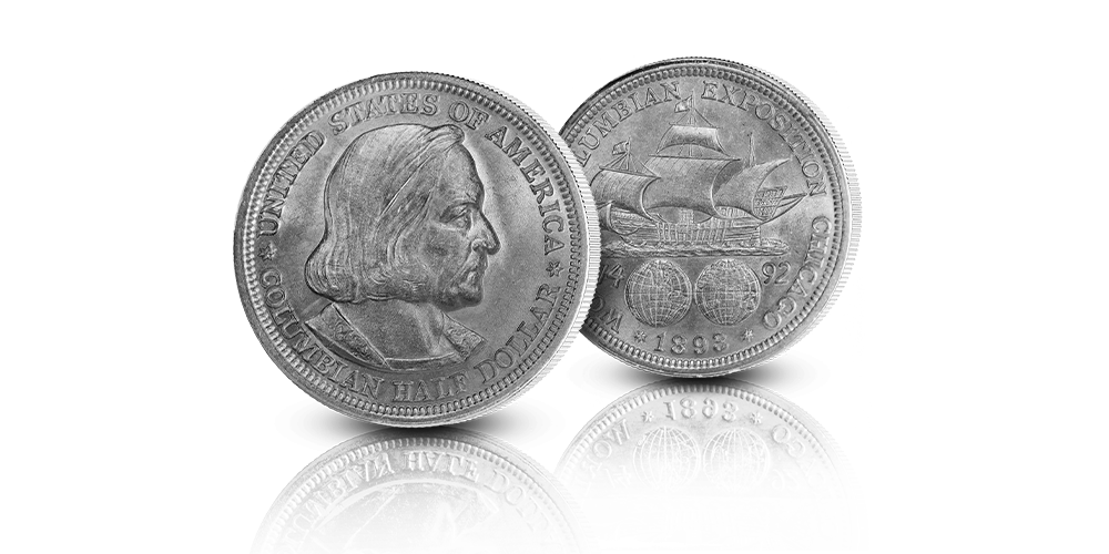 Columbian Exposition Half Dollar - Ensimmäin Yhdysvaltalainen juhlaraha