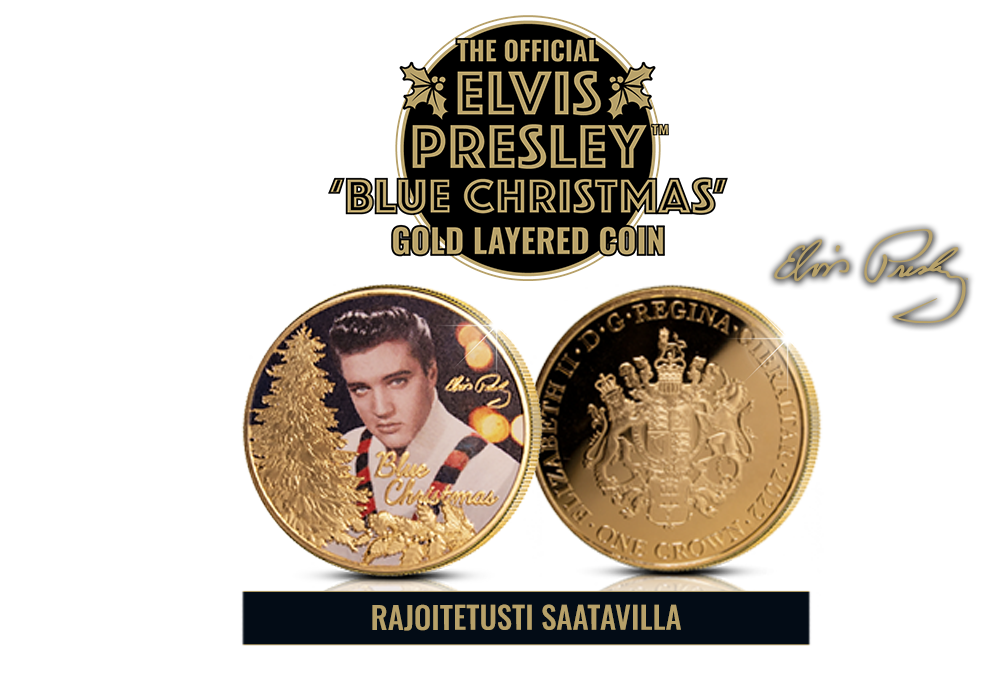 Täydellinen lahja: virallinen Elvis Presley™ Blue Christmas -raha!