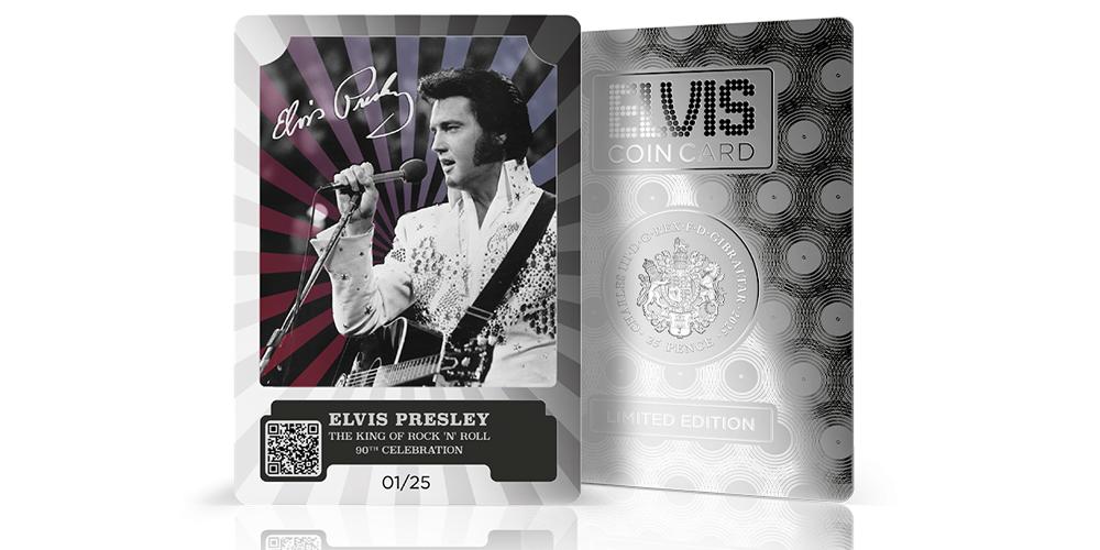 Virallinen Elvis Presley Coin Card 