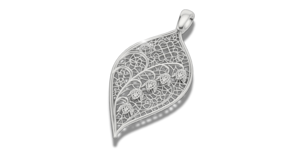 Hopeinen Kielo -riipus