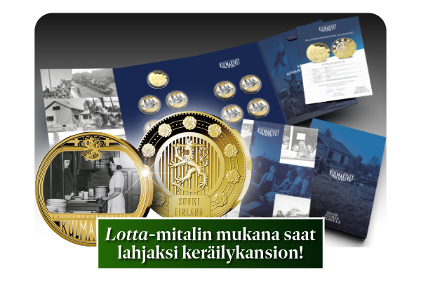 Lotta-mitalin mukana saat lahjaksi keräilykansion!