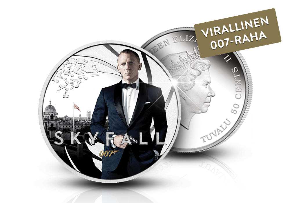 James Bond 60 vuotta - Viralliset 007-hopearahat saatavilla!
