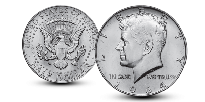 John F. Kennedy 1/2 dollar 1964  - The Expert's Choice 