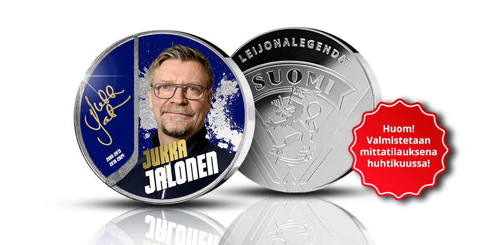 Tilattavissa ainoastaan 21.4. asti: Jukka Jalonen -hopeamitali