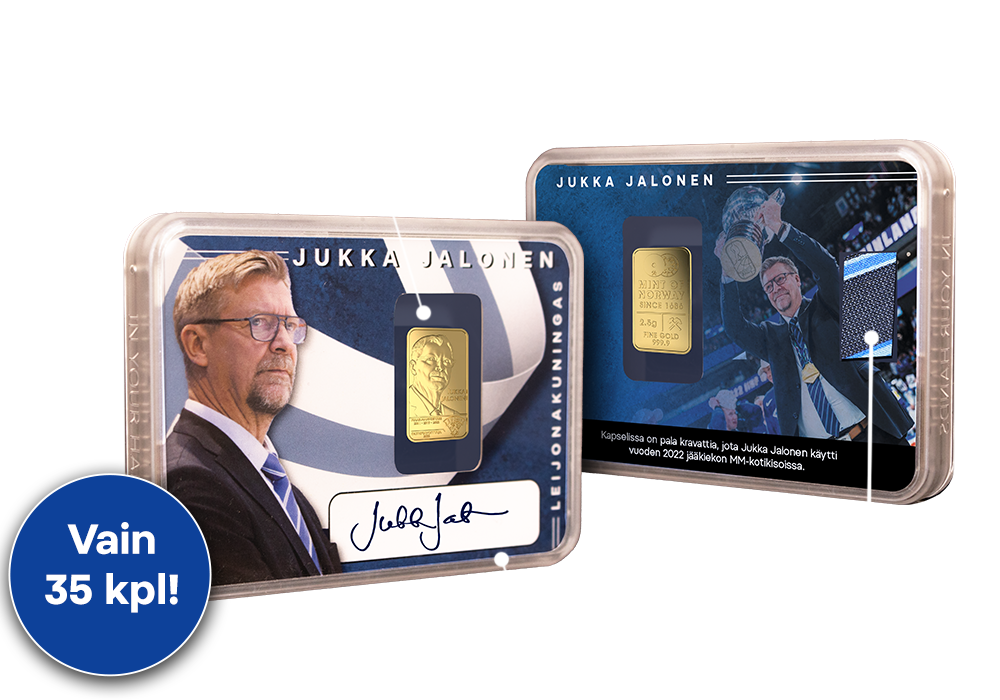 Unohtumattomat hetket ikuistettuna 99,99 % kultaharkkoon