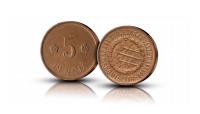 Kansanvaltuuskunnan 5 penniä vuodelta 1918