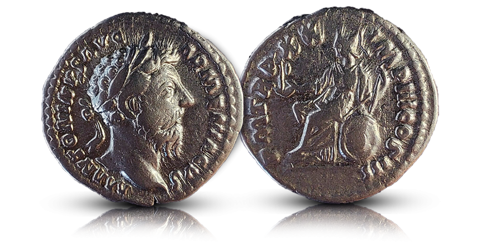 Keisari Marcus Aureliuksen hopeadenaari Keisari Marcus Aureliuksen hopeadenaari