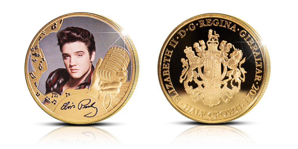 Elvis Presley™ Rock and rollin kuningas -raha kullattuna