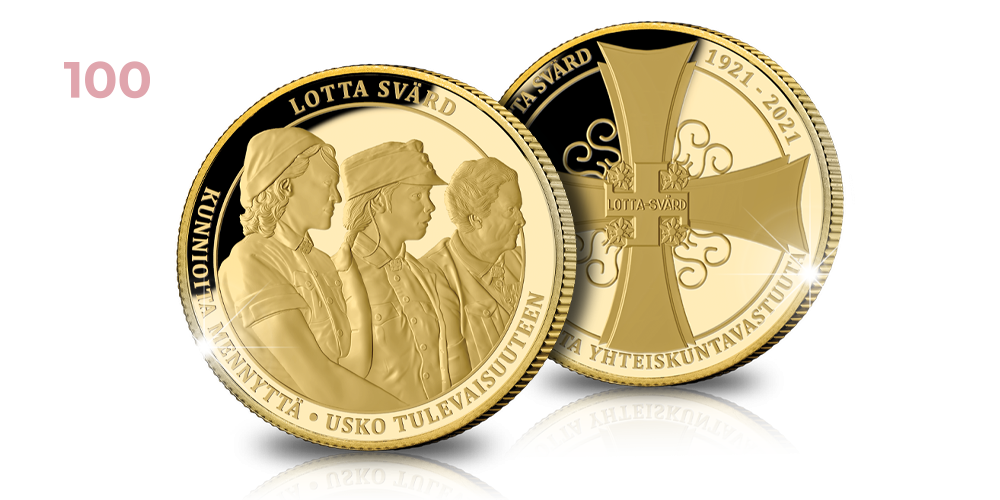  Kultainen Lotta Svärd 100 vuotta -mitali