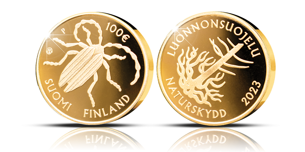 Suomen ensimmäinen luonnonsuojelulaki 1923 -kultaraha