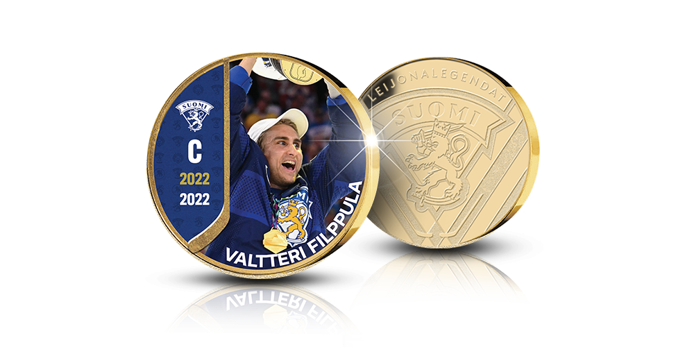 Historiallisen kultakevään 2022 kapteeni Valtteri Filppula mitalissa Historiallisen kultakevään 2022 kapteeni Valtteri Filppula mitalissa