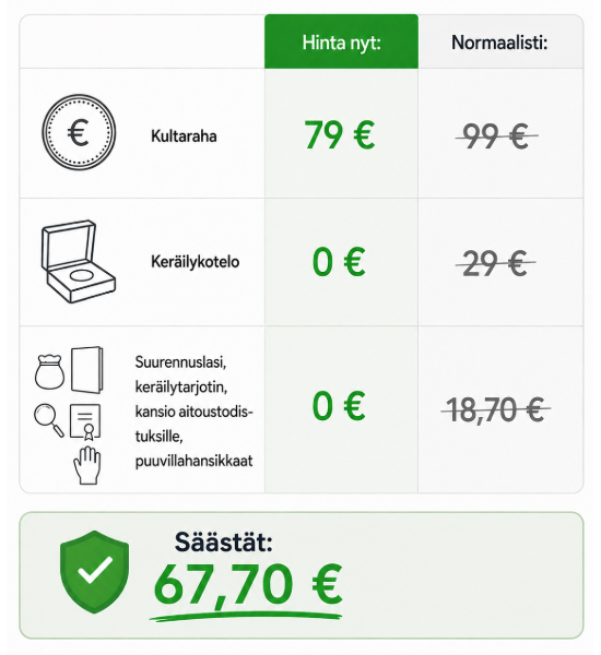 Hyödynnä yli 65 euron tutustumisetusi!