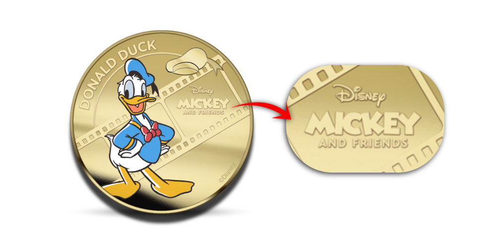 Rahoissa Mikki ja ystävät (eng. Disney Mickey and Friends) -merkki