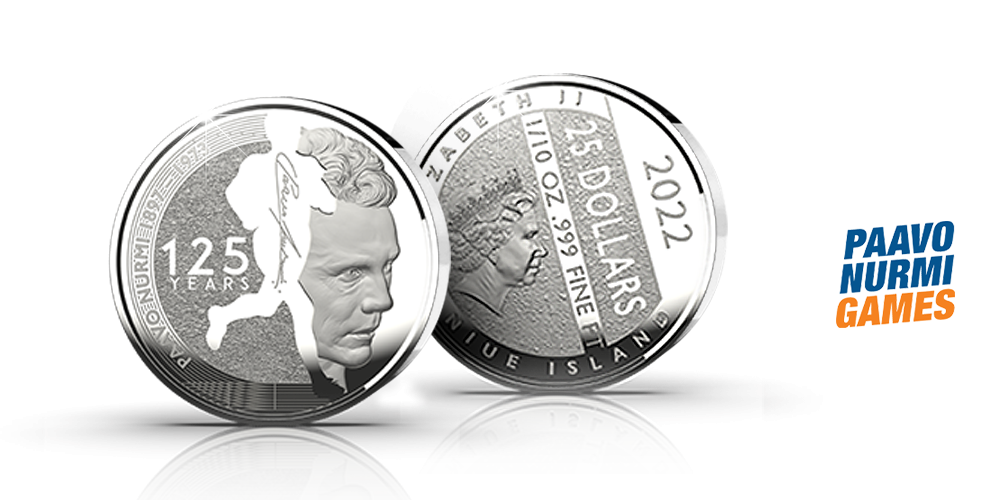 Paavo Nurmi 125 vuotta -platinaraha Paavo Nurmi 125 vuotta -platinaraha