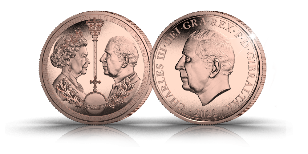 Upea Quarter Sovereign merkittävällä aiheella – Kruunun luovutus Elisabet II:lta Charles III:lle Upea Quarter Sovereign merkittävällä aiheella – Kruunun luovutus Elisabet II:lta Charles III:lle