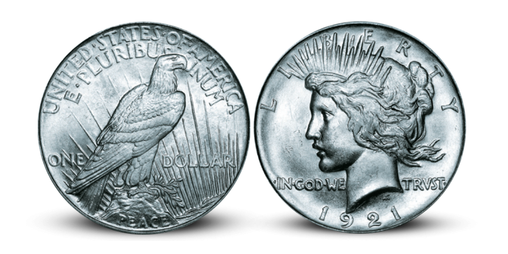 US Peace dollar 1921 Ag