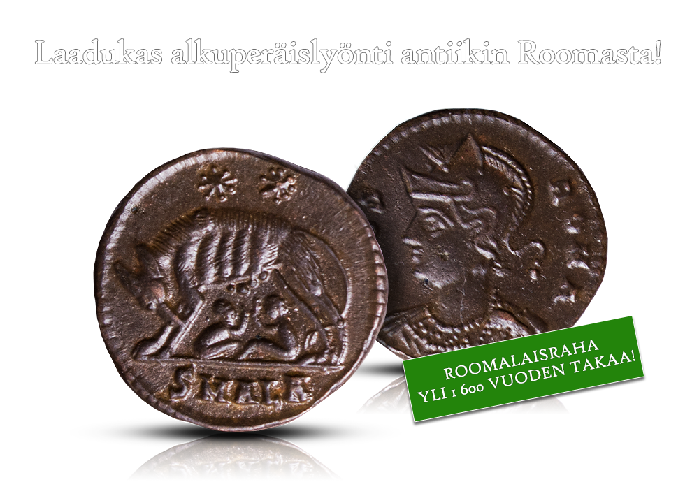 Rooman myyttiset perustajat antiikkirahassa