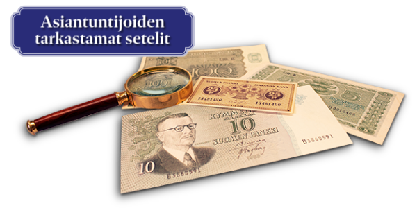Asiantuntijoiden tarkastamat setelit