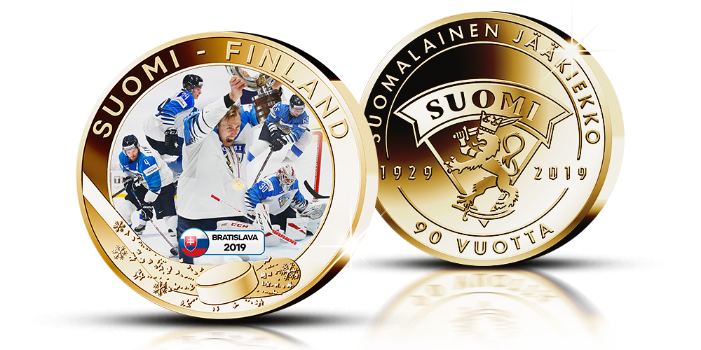 Suomen jääkiekon MM-mestaruus 2019 mitali Suomen jääkiekon MM-mestaruus 2019 mitali