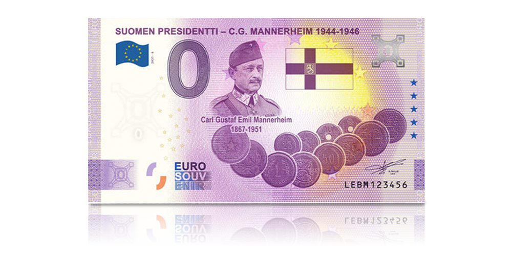 Suomen presidentit-kokoelma: Mannerheim-nollaseteli Suomen presidentit-kokoelma: Mannerheim-nollaseteli