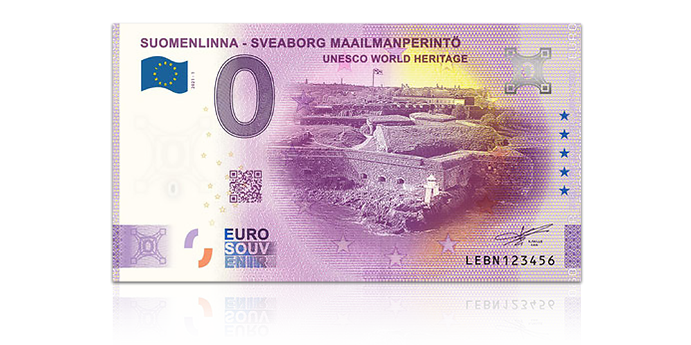 UNESCO-kohde Suomenlinna nollasetelissä UNESCO-kohde Suomenlinna nollasetelissä