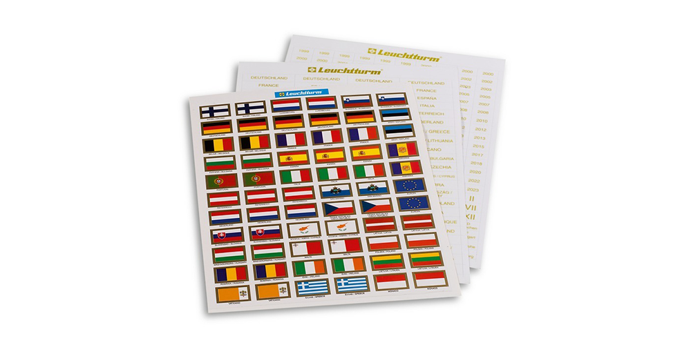 Lipputarrat 24 euromaan lisäksi pienoisvaltioihin San Marinoon, Vatikaaniin, Monacoon ja Andorraan sekä 2 Euroopan lippua