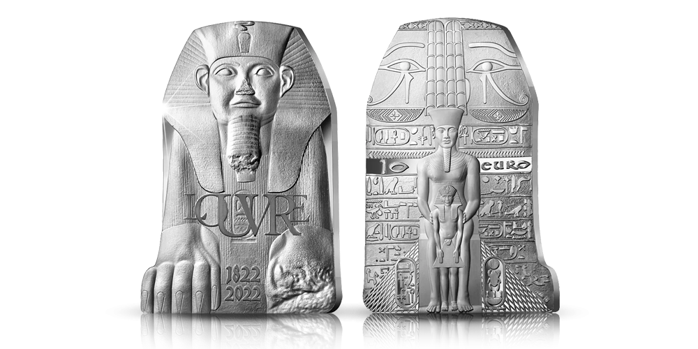 Taideteosta muistuttava Tutankhamon-hopearaha